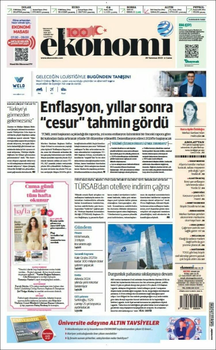 Portada de Dünya (Turqu&iacute;a)