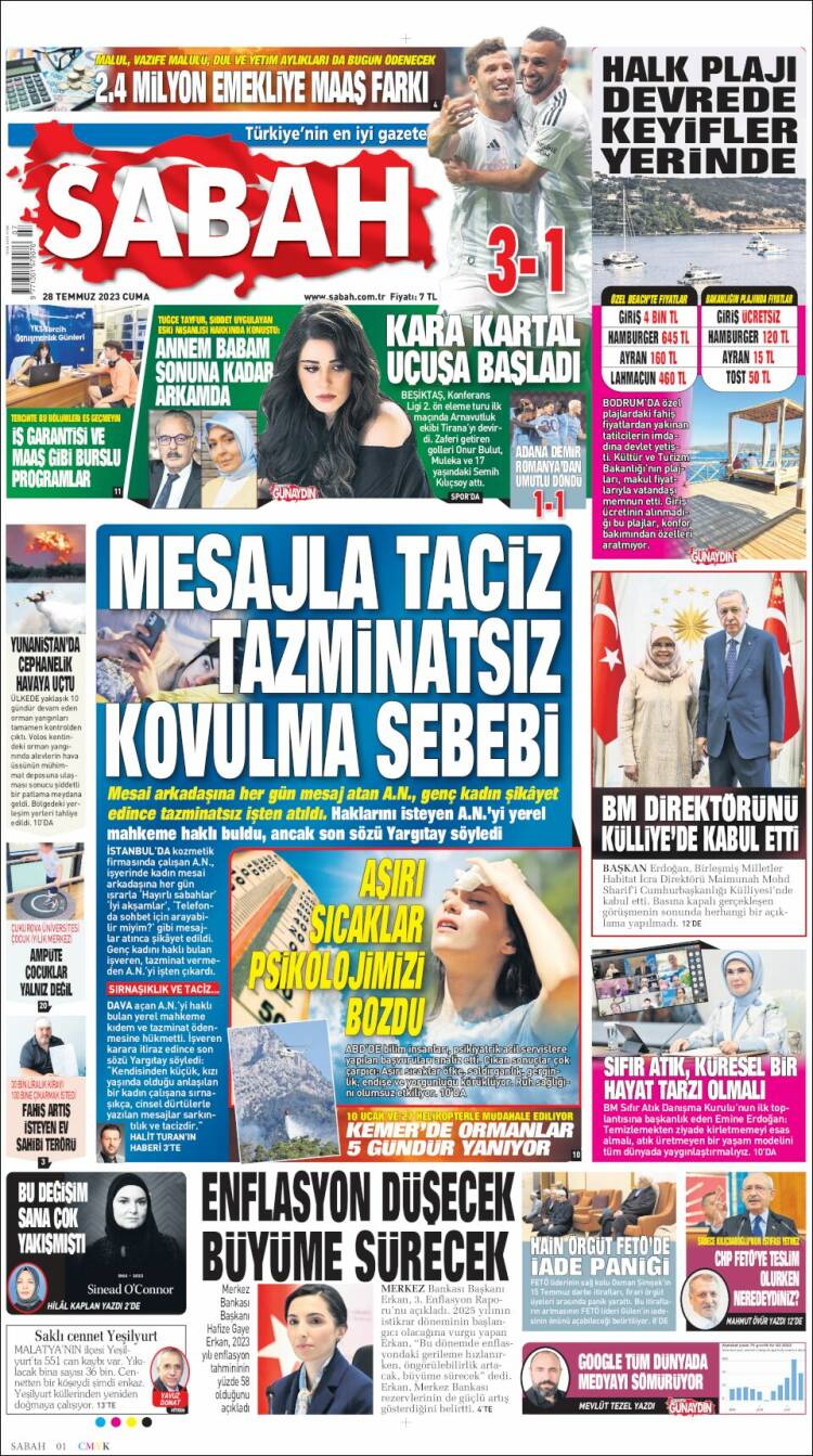 Portada de Sabah (Turqu&iacute;a)