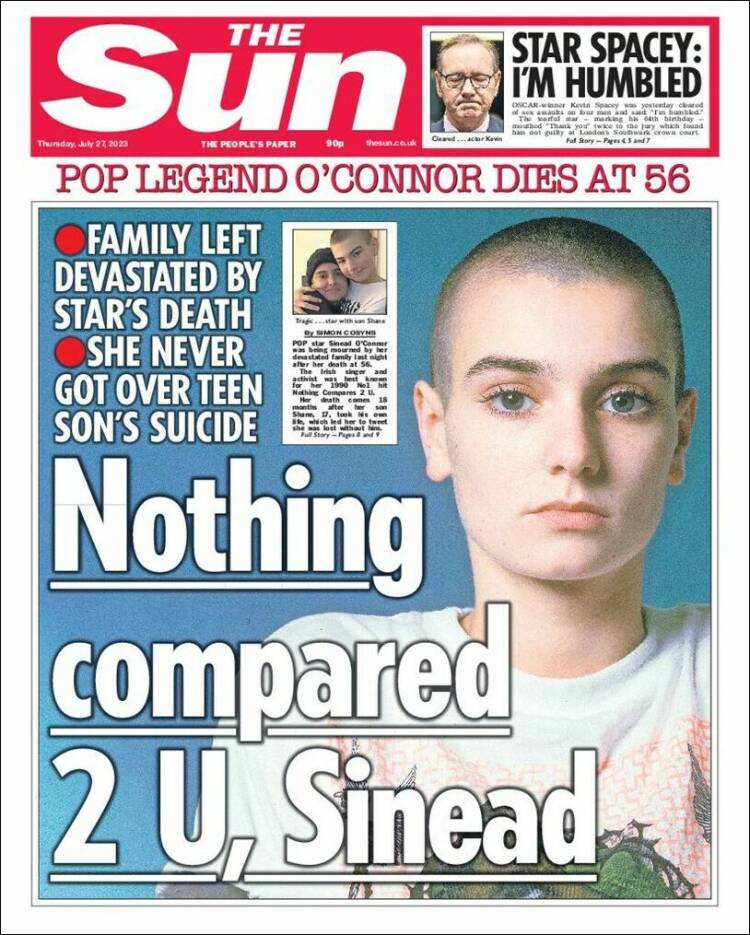 Portada de The Sun (Reino Unido)