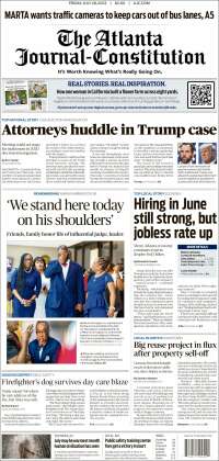 Portada de The Atlanta Journal-Constitution (USA)