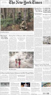 Portada de New York Times (USA)