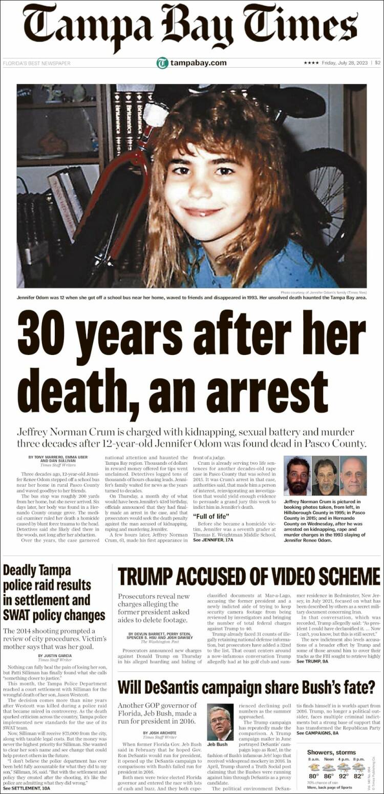 Portada de Tampa Bay Times (USA)