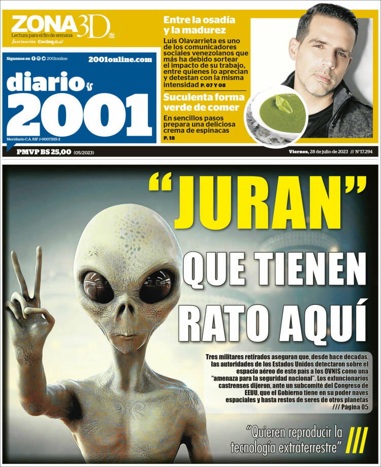 Portada de 2001 - Dosmiluno (Venezuela)