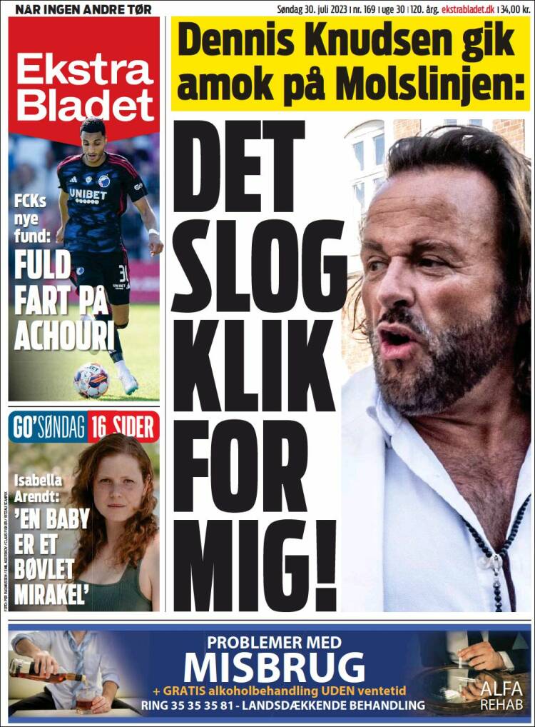 Portada de Ekstra Bladet (Dinamarca)