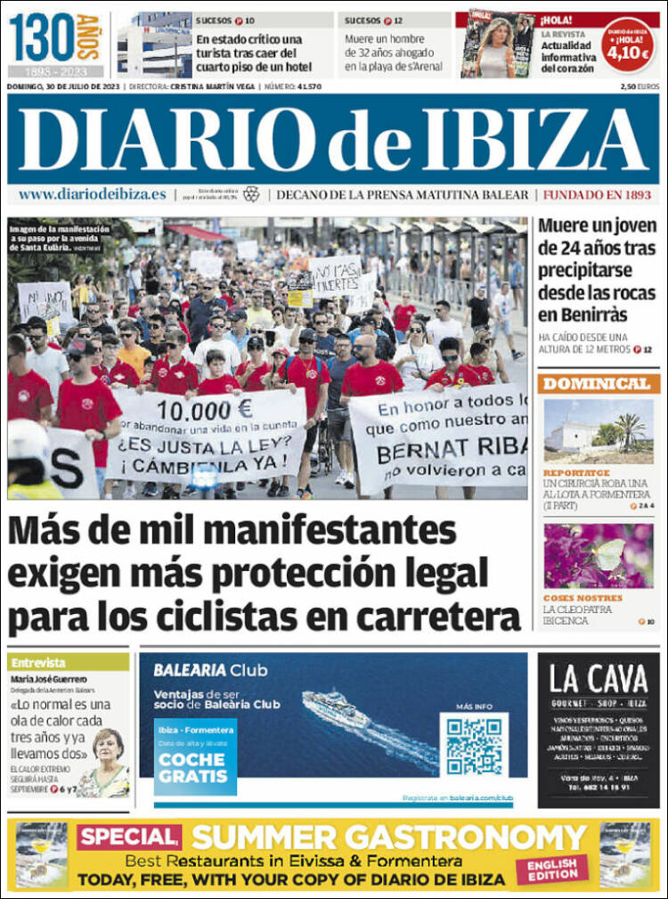 Portada de Diario de Ibiza (España)