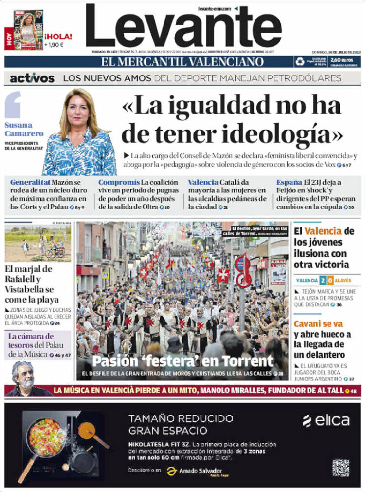 Portada de Levante (España)