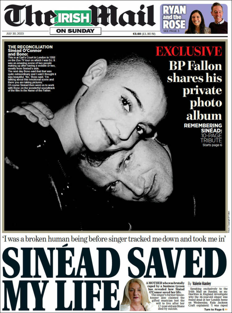 Portada de Irish Daily Mail (Irlanda)