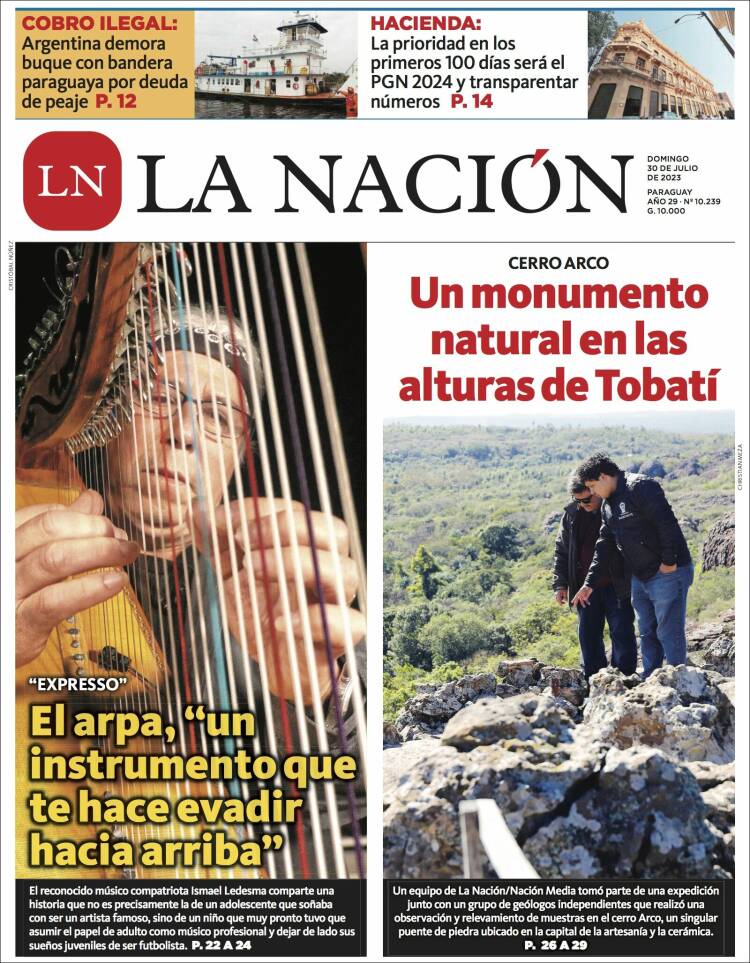 Portada de La Nación (Paraguay)