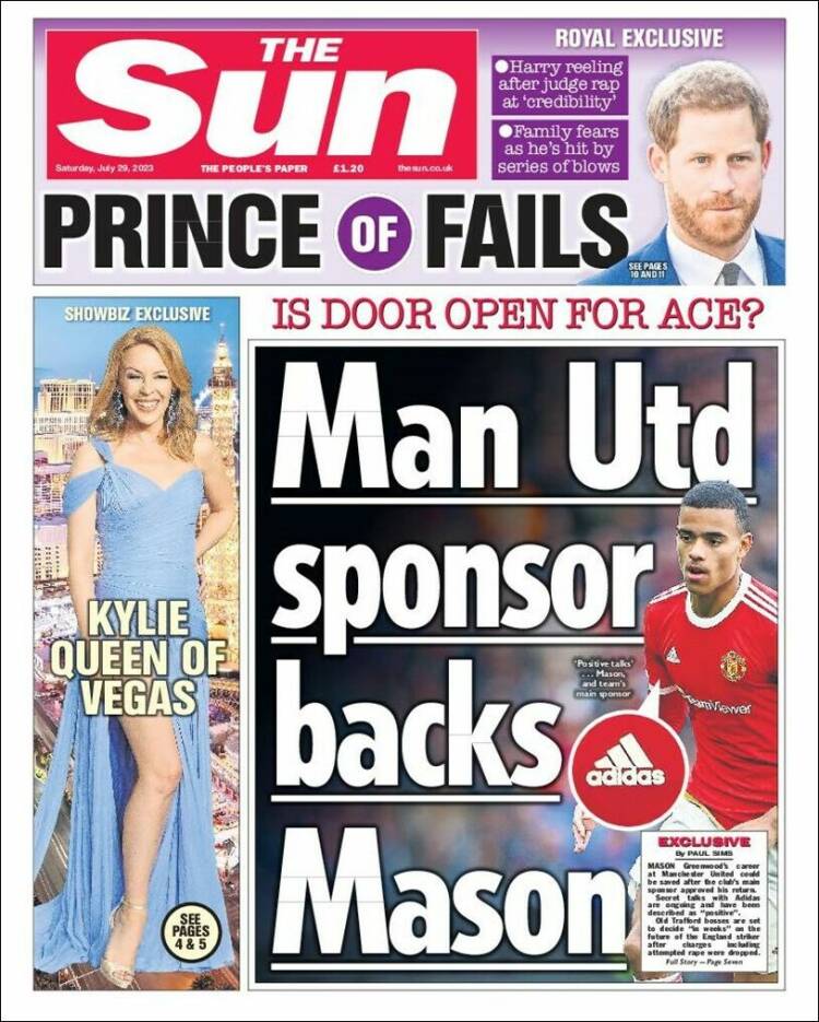 Portada de The Sun (Reino Unido)