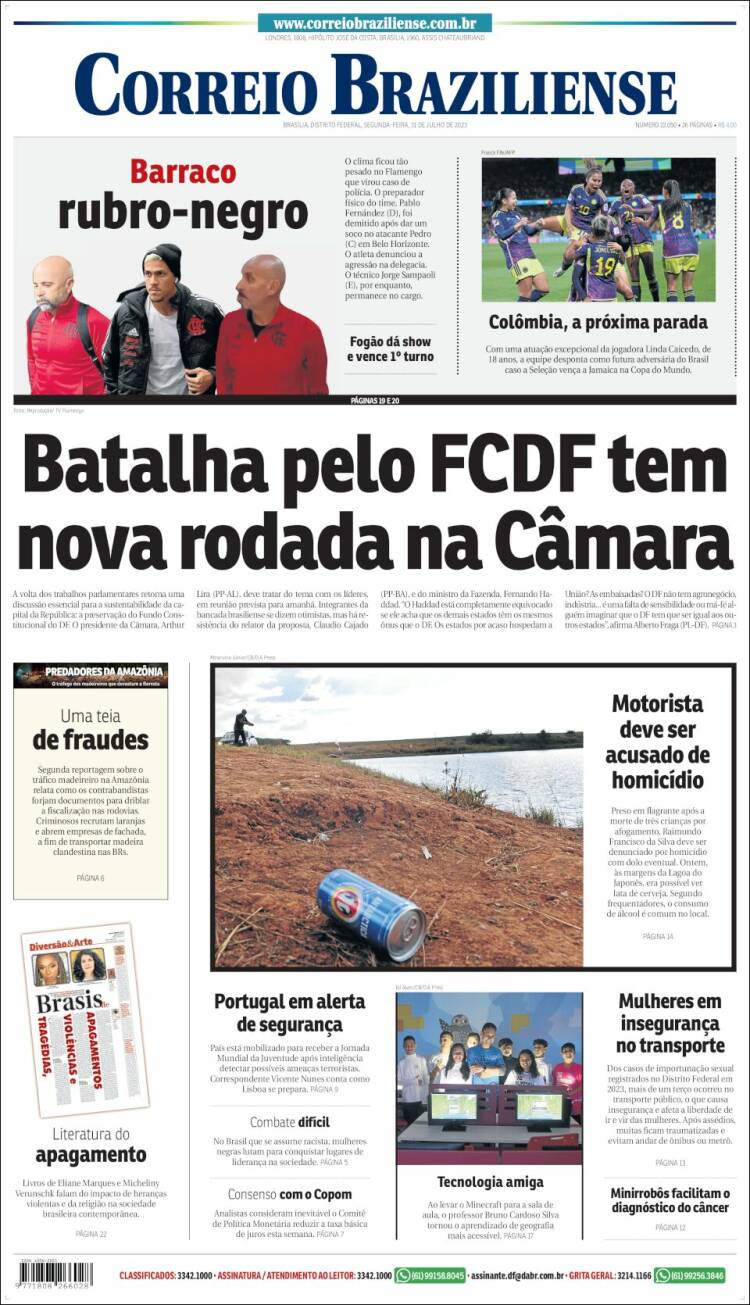 Portada de Correio Braziliense (Brasil)