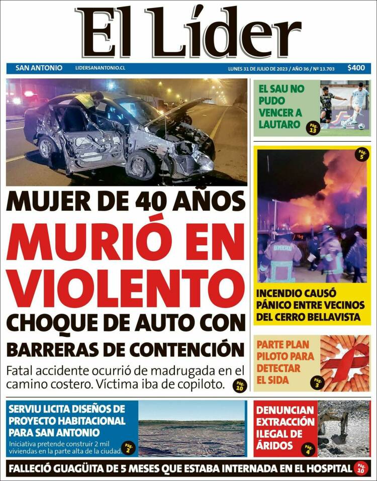 Portada de Lider de San Antonio (Chile)