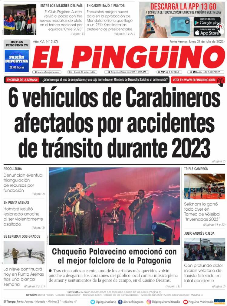 Portada de El Pingüino (Chile)