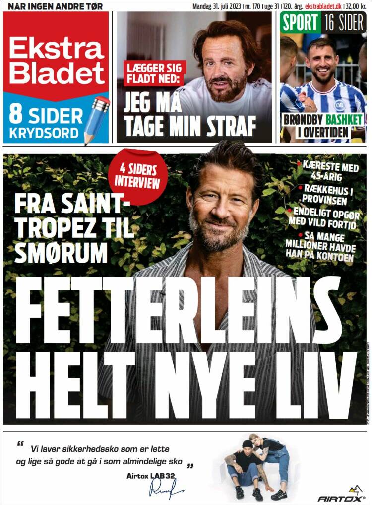 Portada de Ekstra Bladet (Dinamarca)