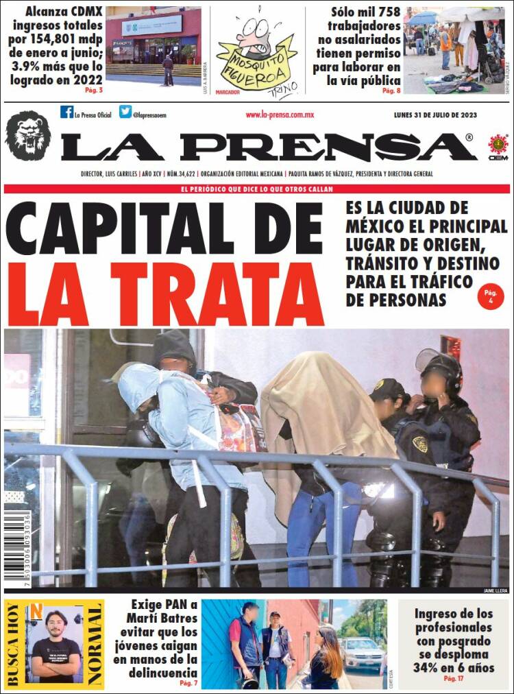 Portada de La Prensa (M&eacute;xico)