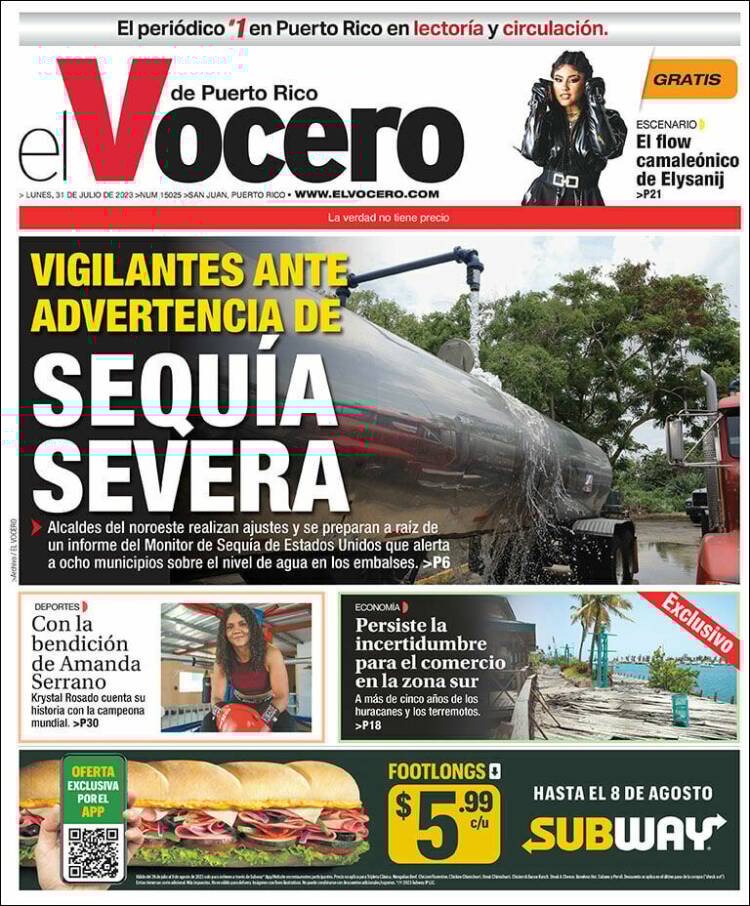 Portada de Vocero (Puerto Rico)