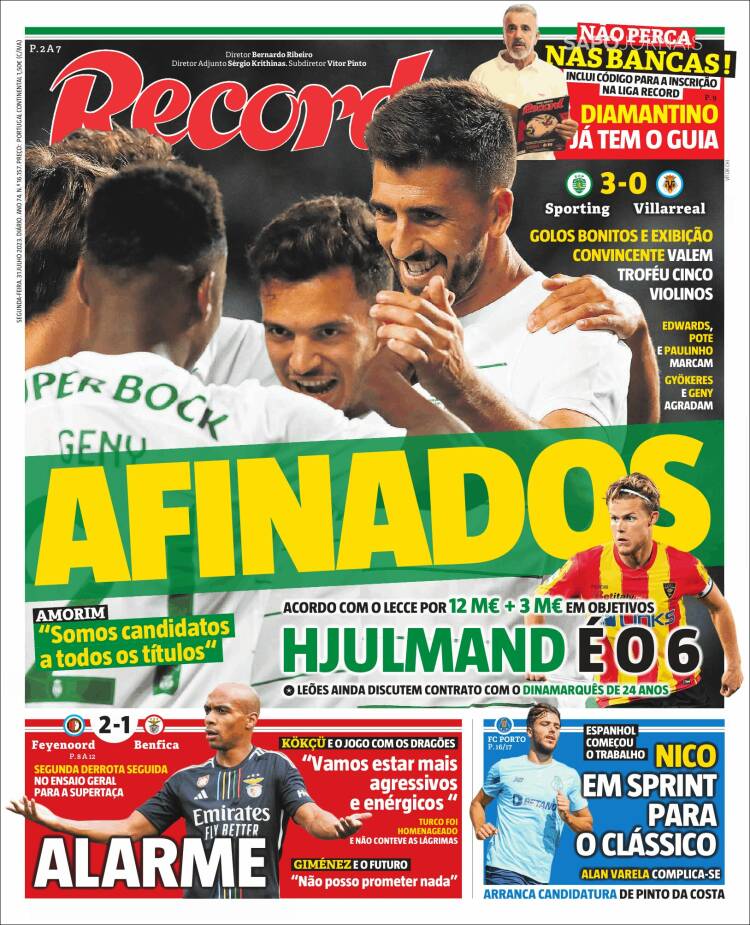 Portada de Record (Portugal)