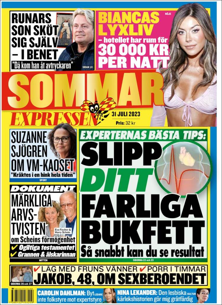 Portada de Expressen (Suecia)