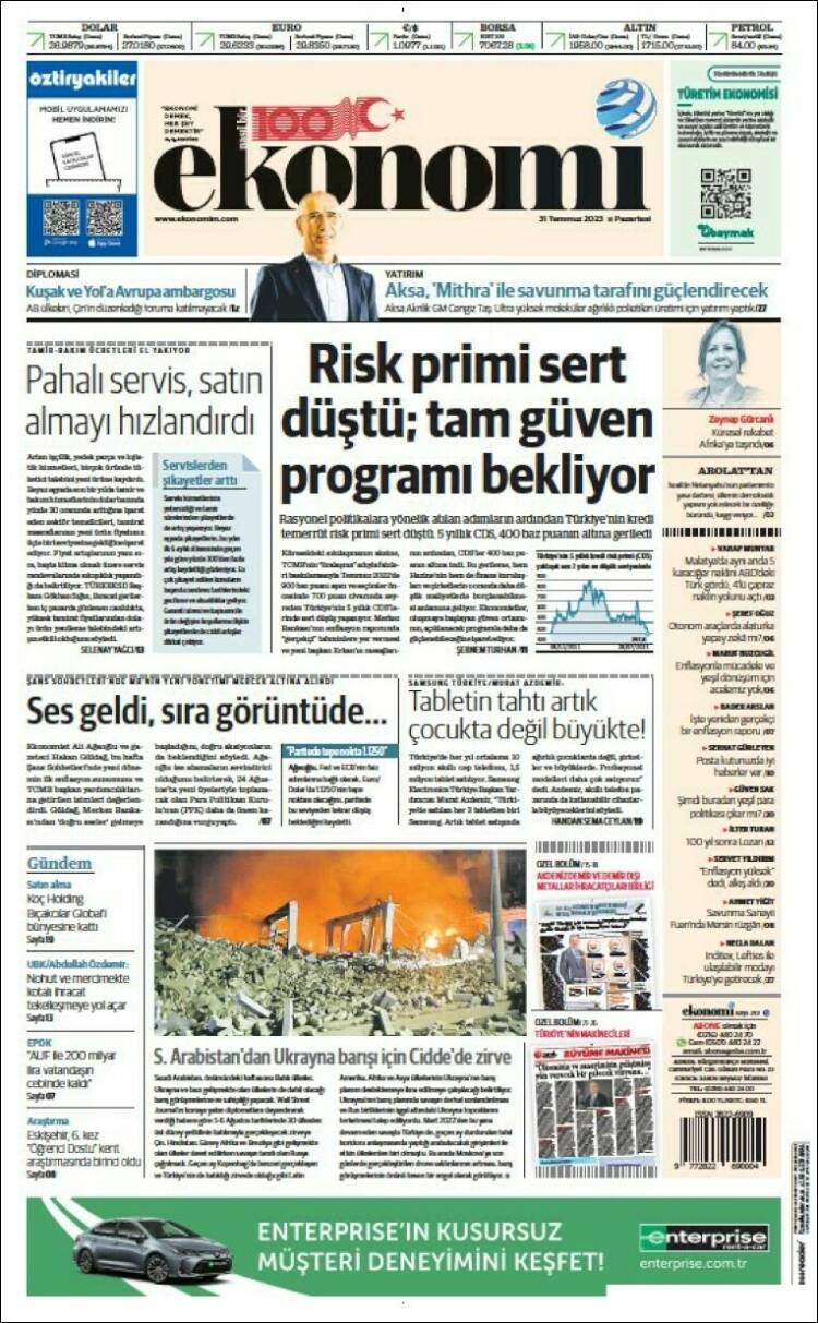 Portada de Dünya (Turqu&iacute;a)