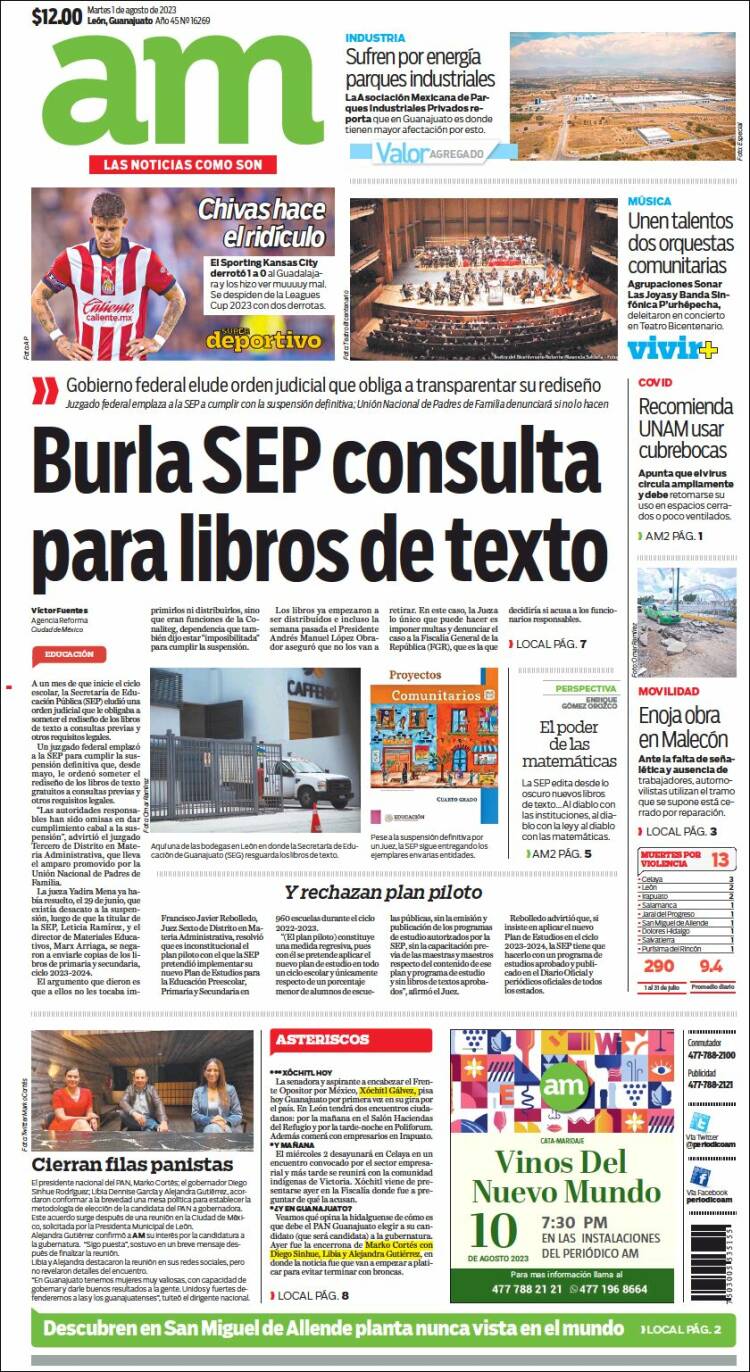 Portada de Al Día A.M. (M&eacute;xico)