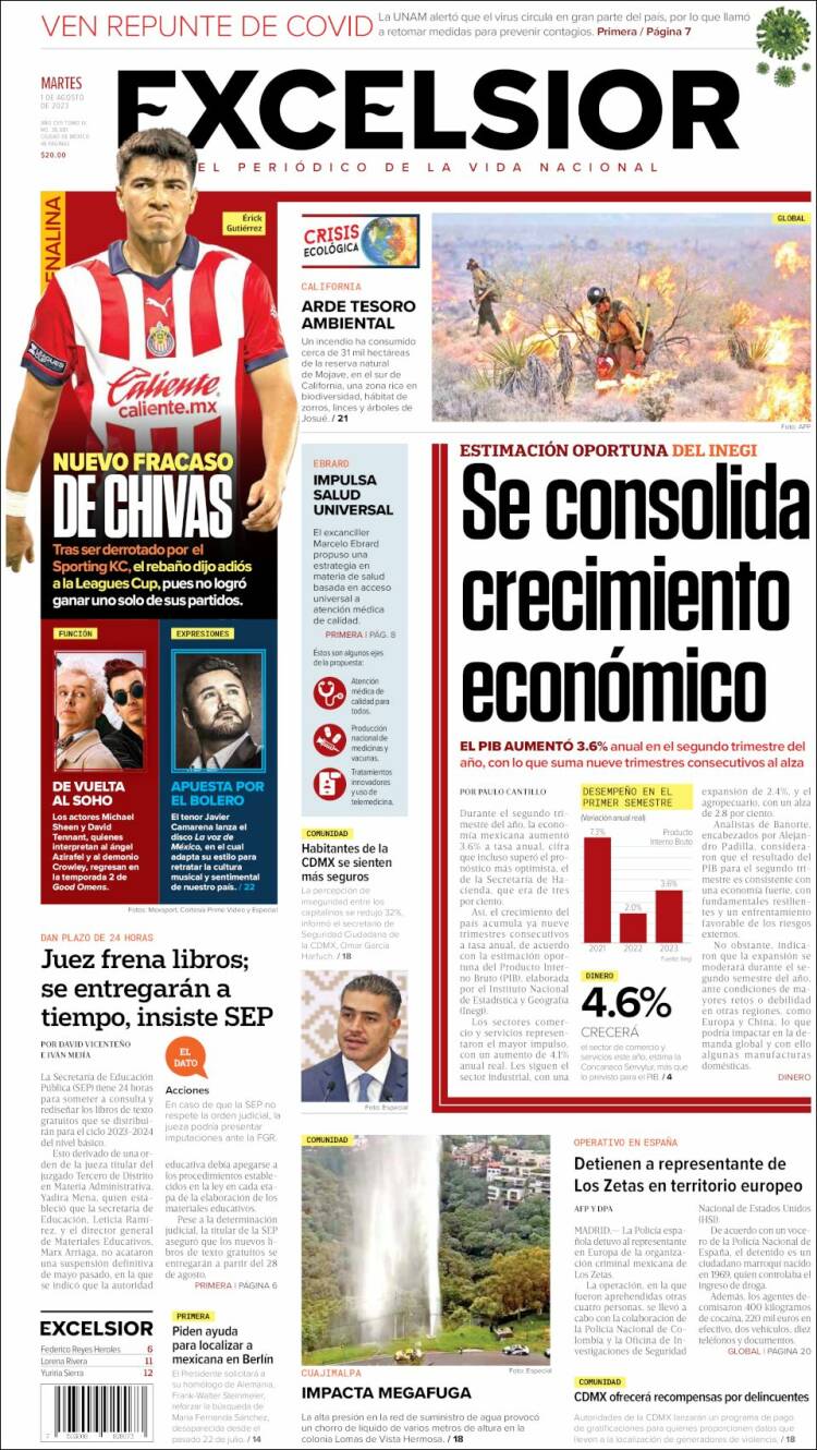 Portada de Excelsior (México)