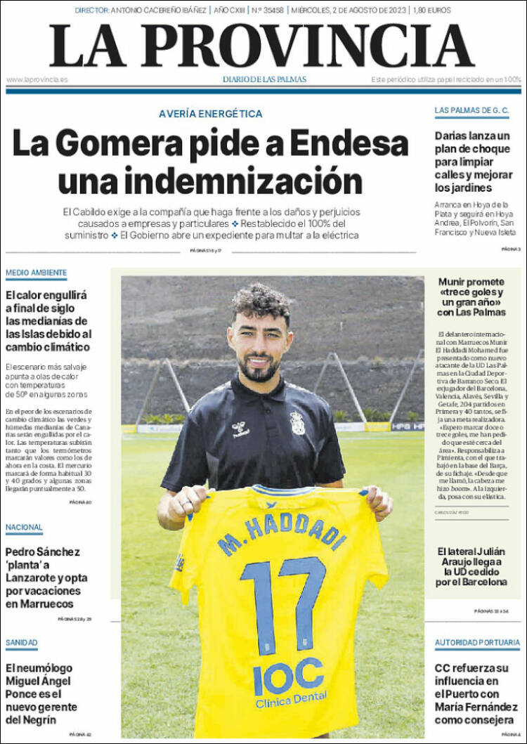 Portada de La Provincia (España)