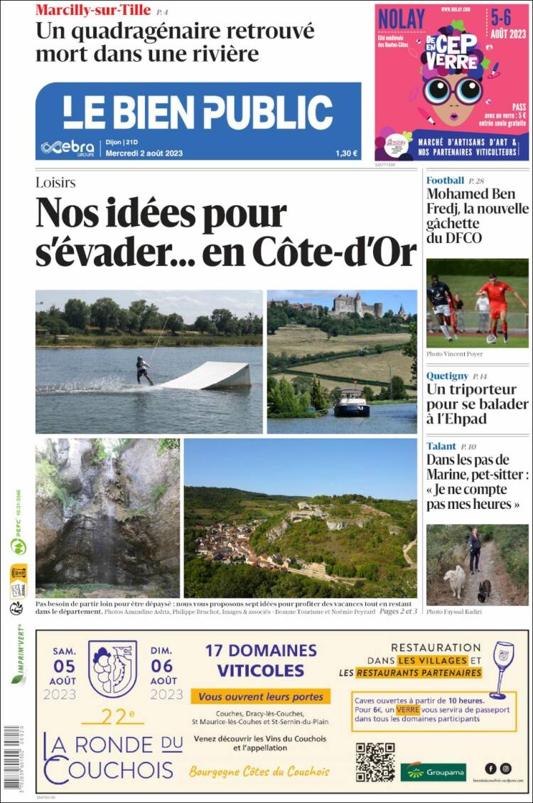 Portada de Le Bien Public (Francia)