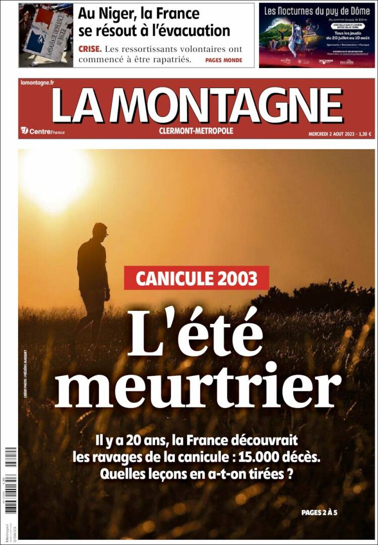 Portada de La Montagne (Francia)