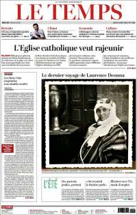 Portada de Le Matin (Suisse)