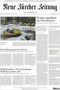 Portada de Neue Zürcher Zeitung (Suisse)