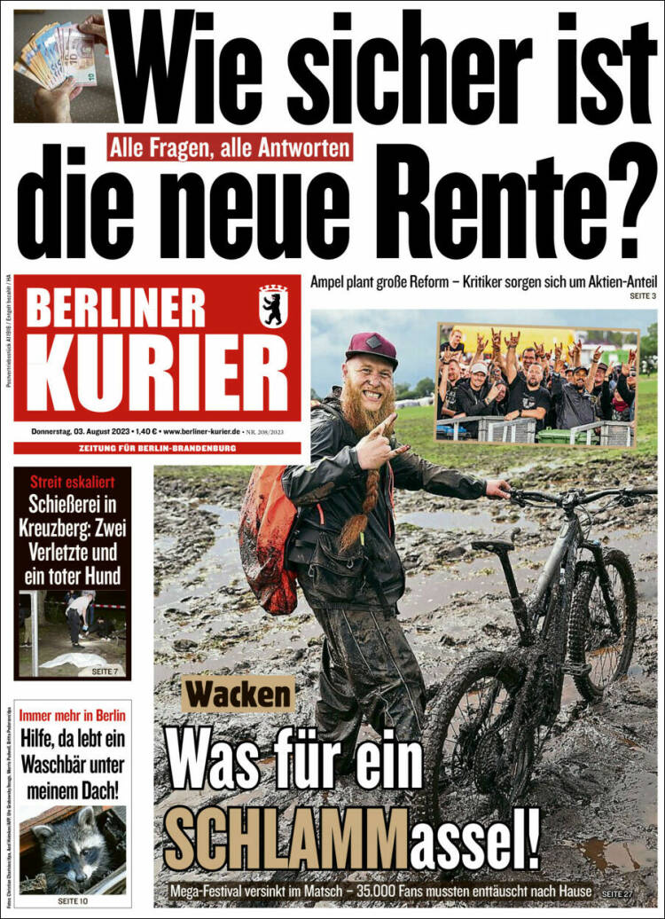 Portada de Berliner Kurier - Startseite BK (Alemania)