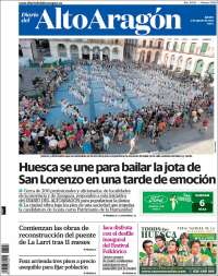 Portada de Diario del AltoAragón (España)