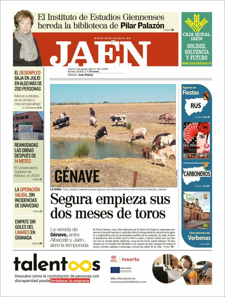 Portada de Diario Jaén (Spain)