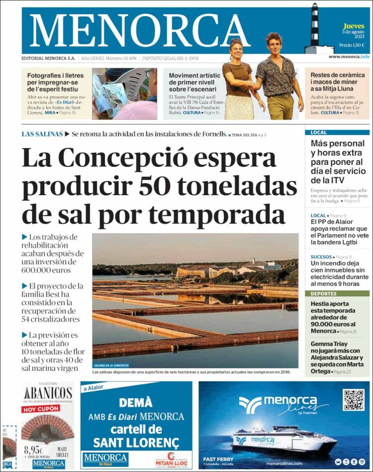 Portada de Menorca - Diario Insular (España)