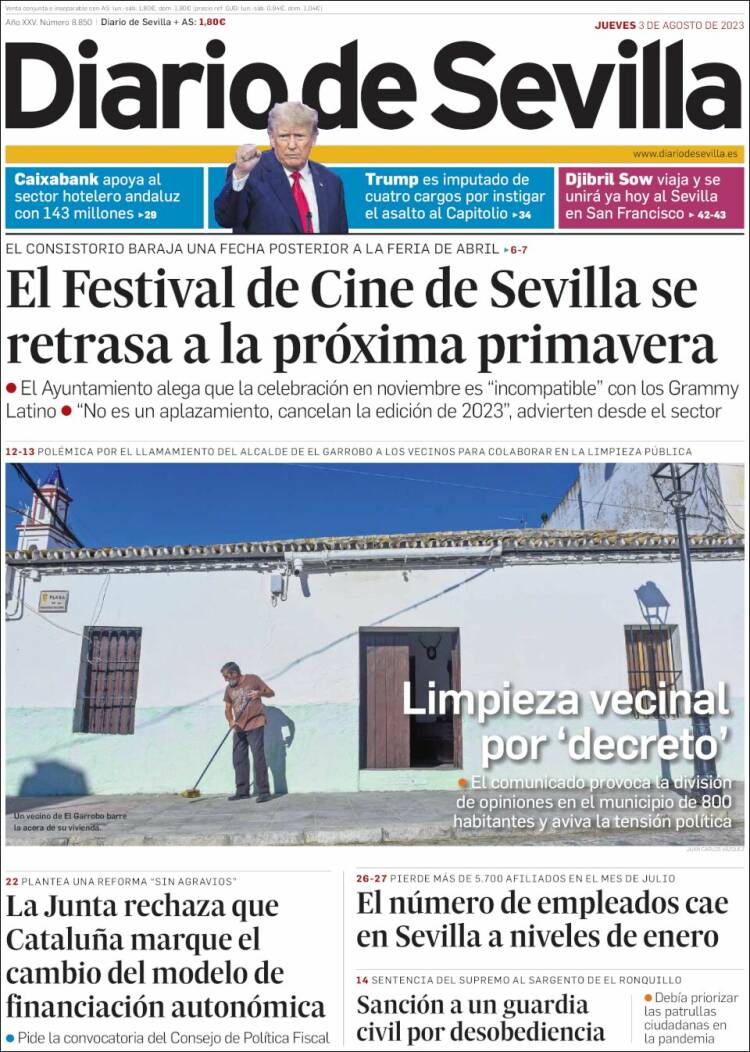 Portada de Diario de Sevilla (Spain)