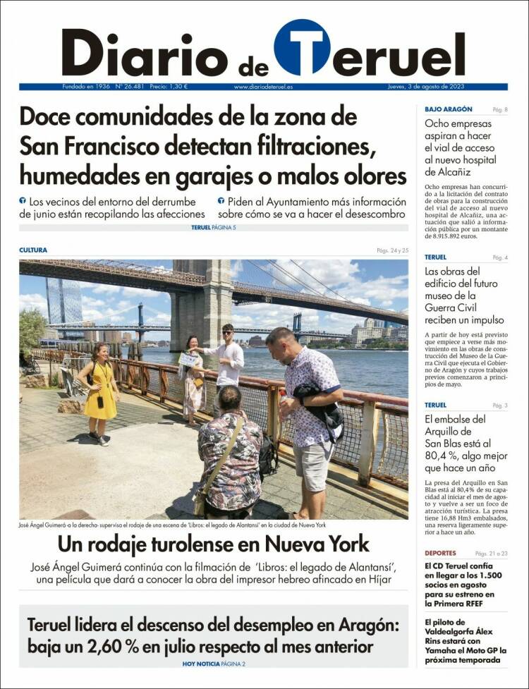 Portada de Diario de Teruel (España)