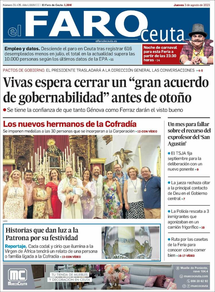 Portada de El Faro de Ceuta (Spain)