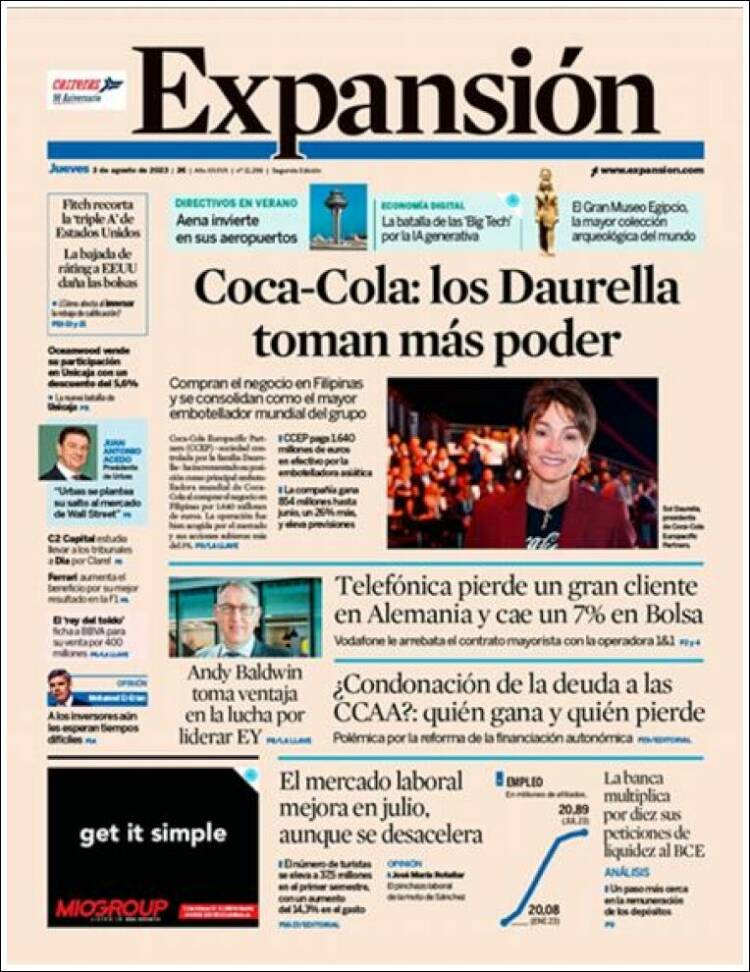 Portada de Expansión (Espa&ntilde;a)