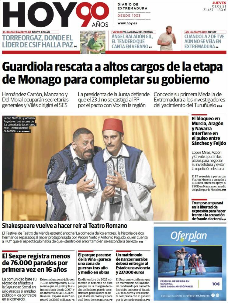 Portada de Hoy - Badajoz (España)