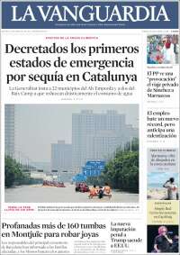 Portada de La Vanguardia (España)