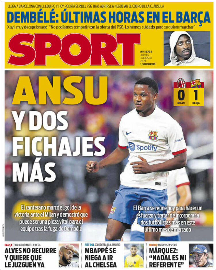 Portada de Sport (España)