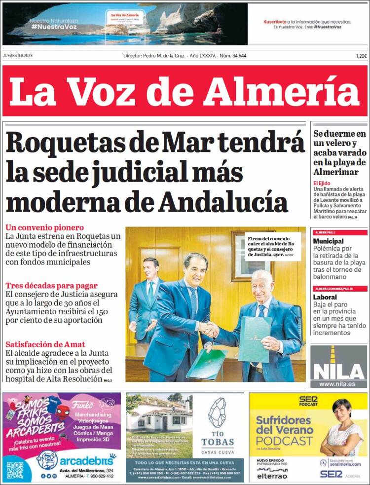 Portada de La Voz de Almería (Spain)