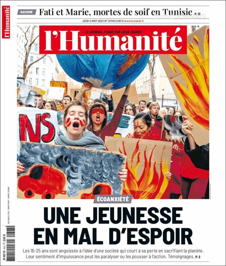 Portada de l'Humanite (France)
