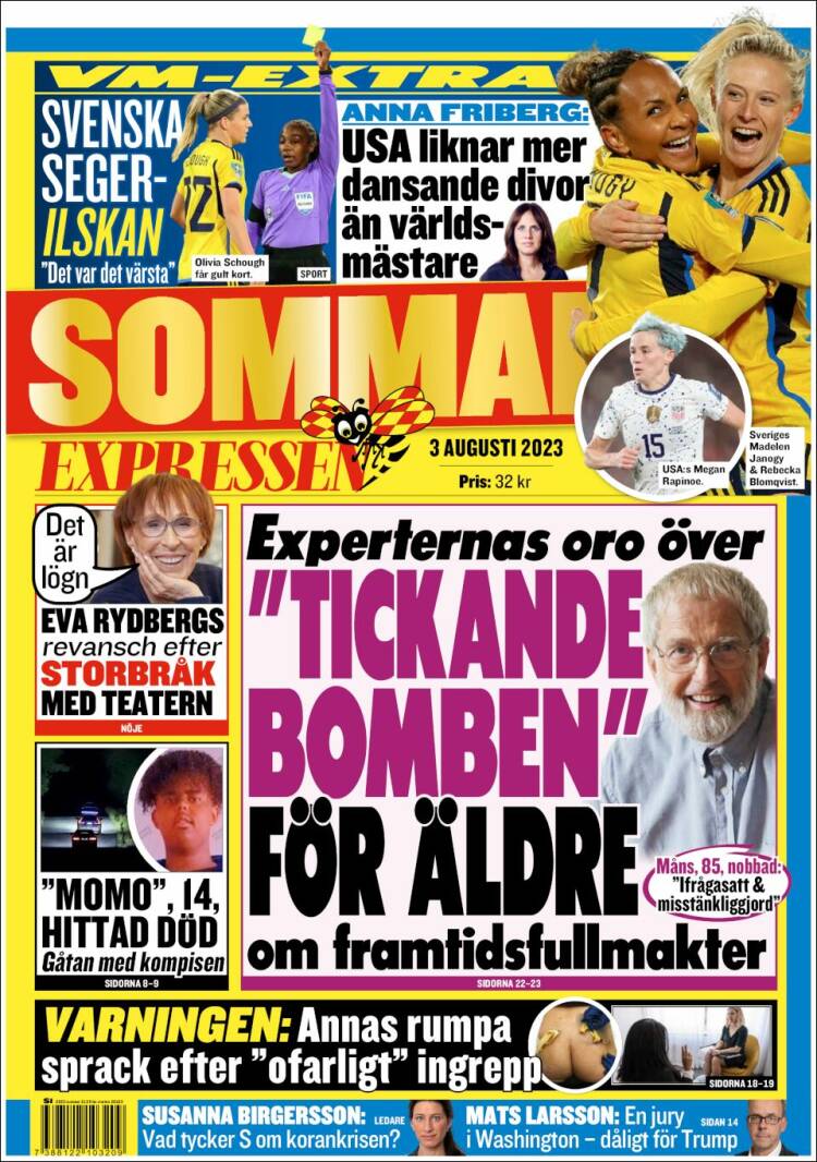 Portada de Expressen (Suecia)