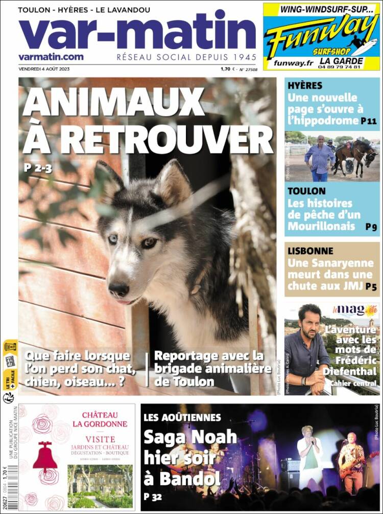 Portada de Var-Matin (Francia)