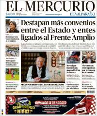 Portada de Mercurio de Valparaiso (Chile)