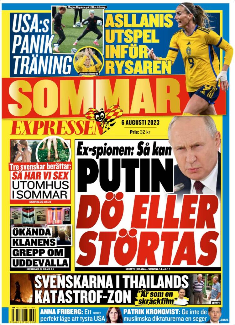 Portada de Expressen (Suecia)