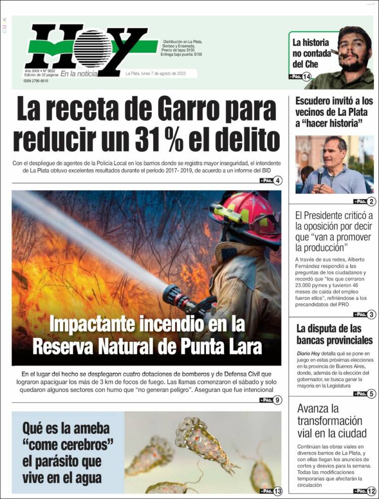 Portada de Diario Hoy (Argentina)
