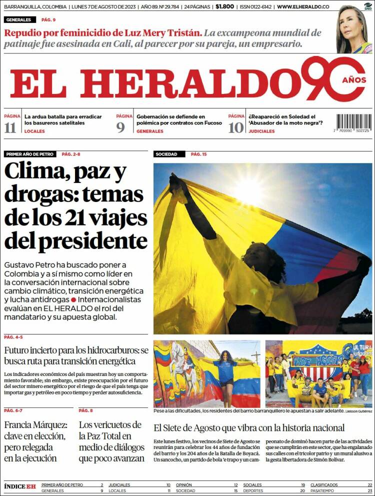 Portada de El Heraldo (Colombia)