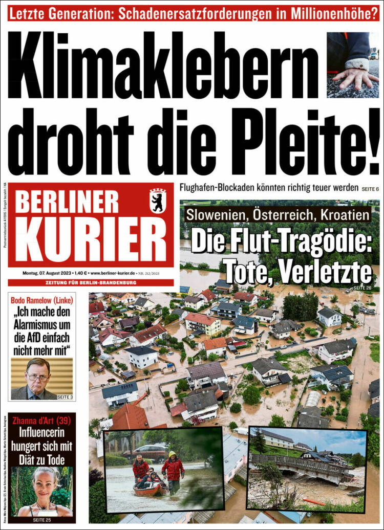 Portada de Berliner Kurier - Startseite BK (Alemania)