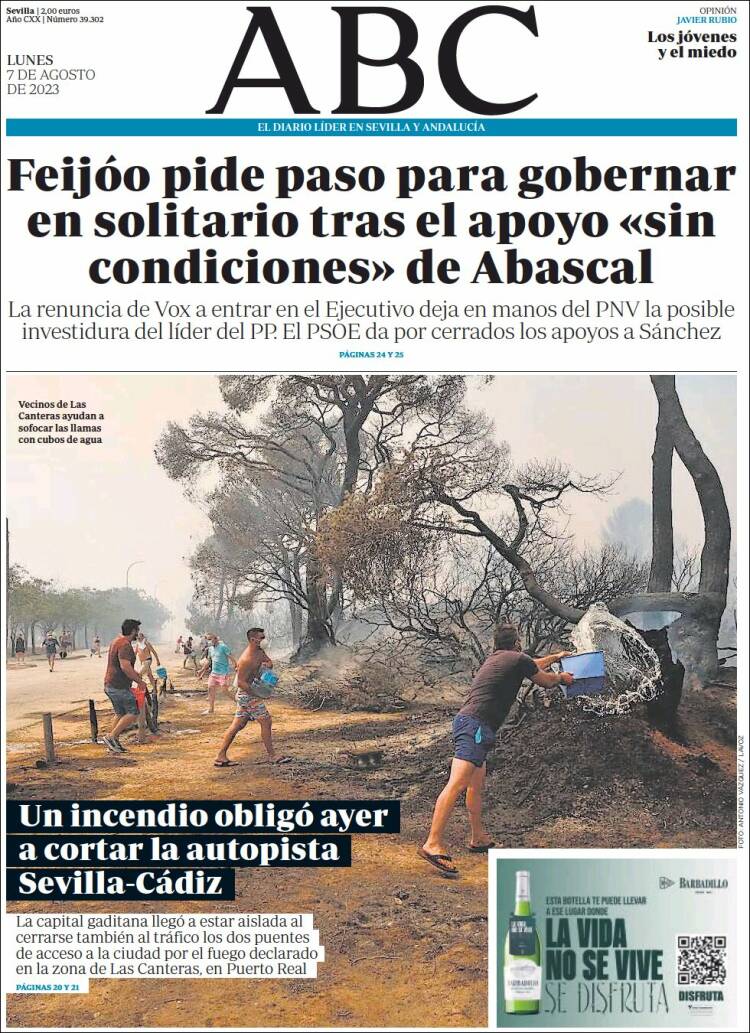 Portada de ABC - Sevilla (España)